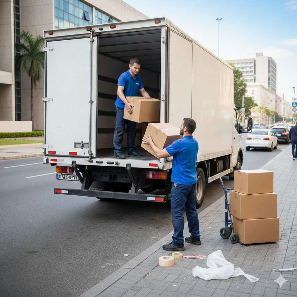 Transporte de caixas e logística em Brasília
